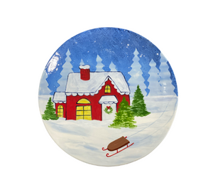 Fort Collins Christmas Cabin Plate