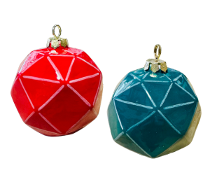 Fort Collins Jewel Toned Faceted Ornament