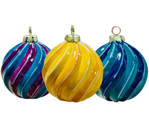 Fort Collins Jewel Toned Spiral Ornament